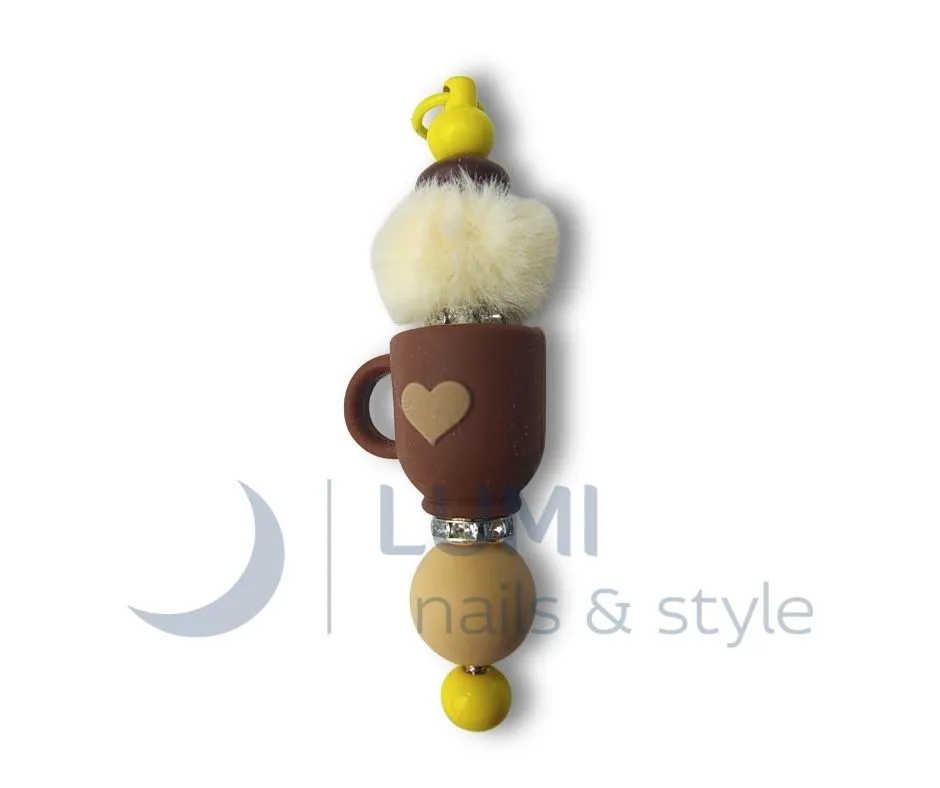 Klíčenka se silikonovými korálky Sweet Coffee