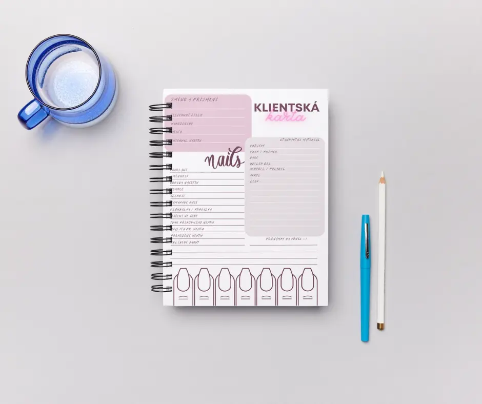 Klientská karta pro nehtařky – evidence klientek a produktů (PDF)