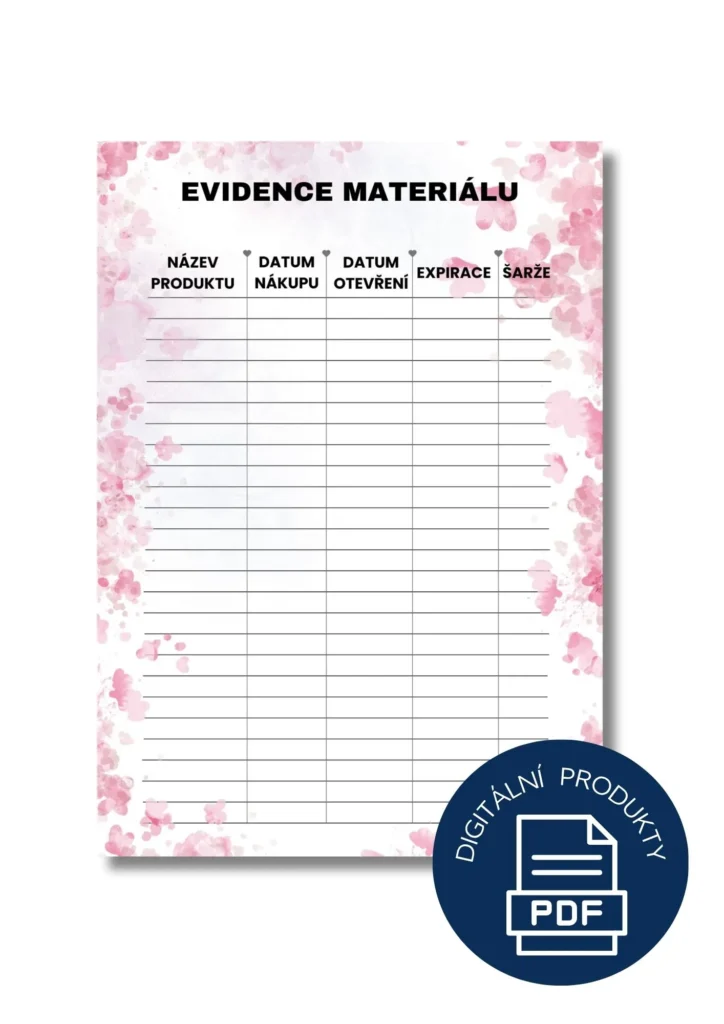 Pořádek v materiálu pro tvořivé - evidence materiálu