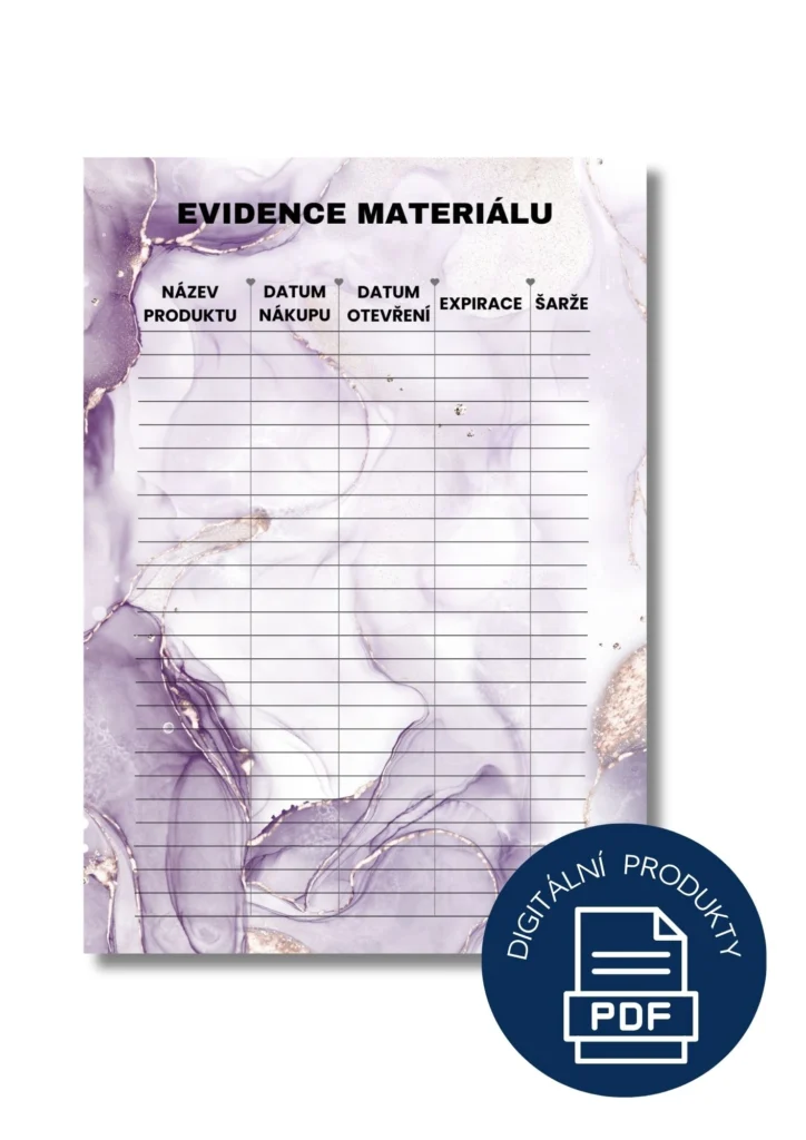 Pořádek v materiálu pro tvořivé - evidence materiálu desítka