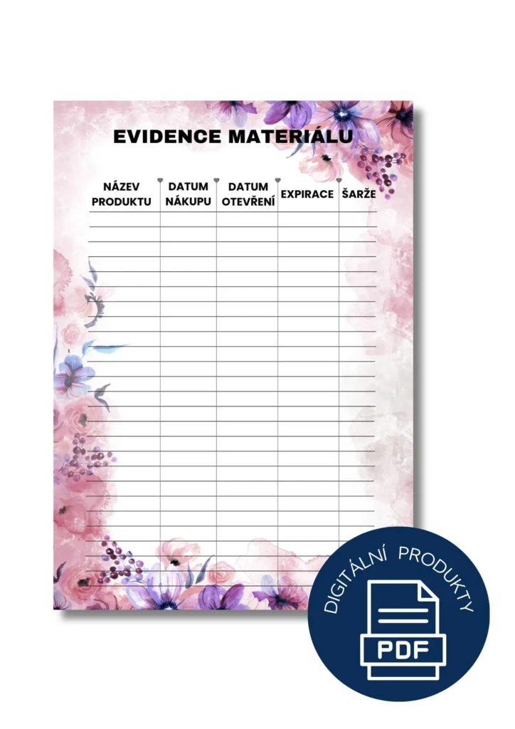 Pořádek v materiálu pro tvořivé - evidence materiálu trojka