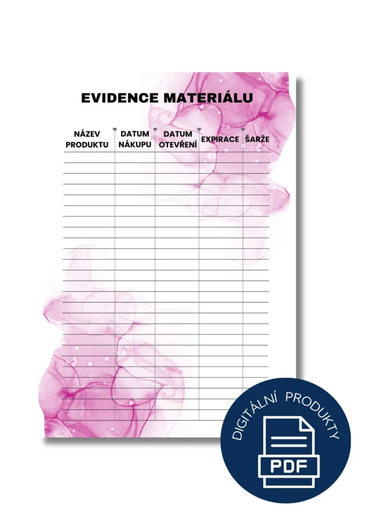 Pořádek v materiálu pro tvořivé - evidence materiálu pětka