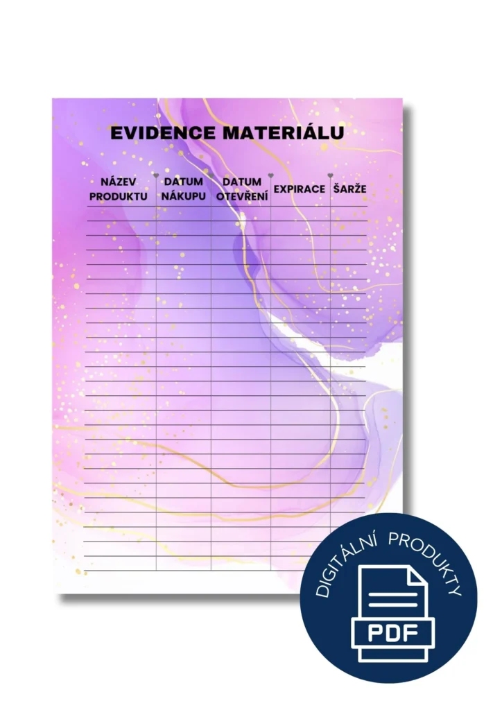 Pořádek v materiálu pro tvořivé - evidence materiálu šestka