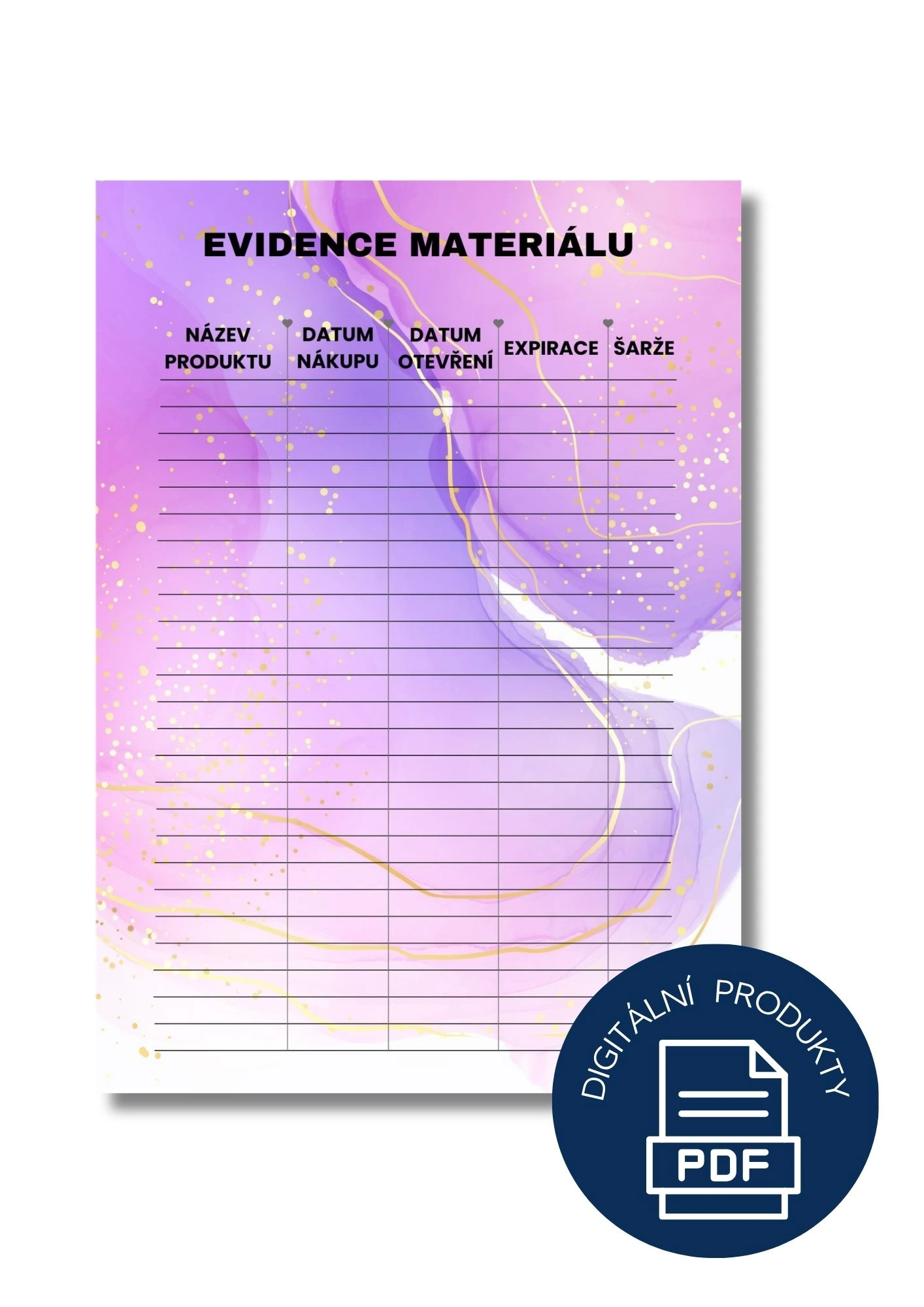 Pořádek v materiálu pro tvořivé - evidence materiálu šestka