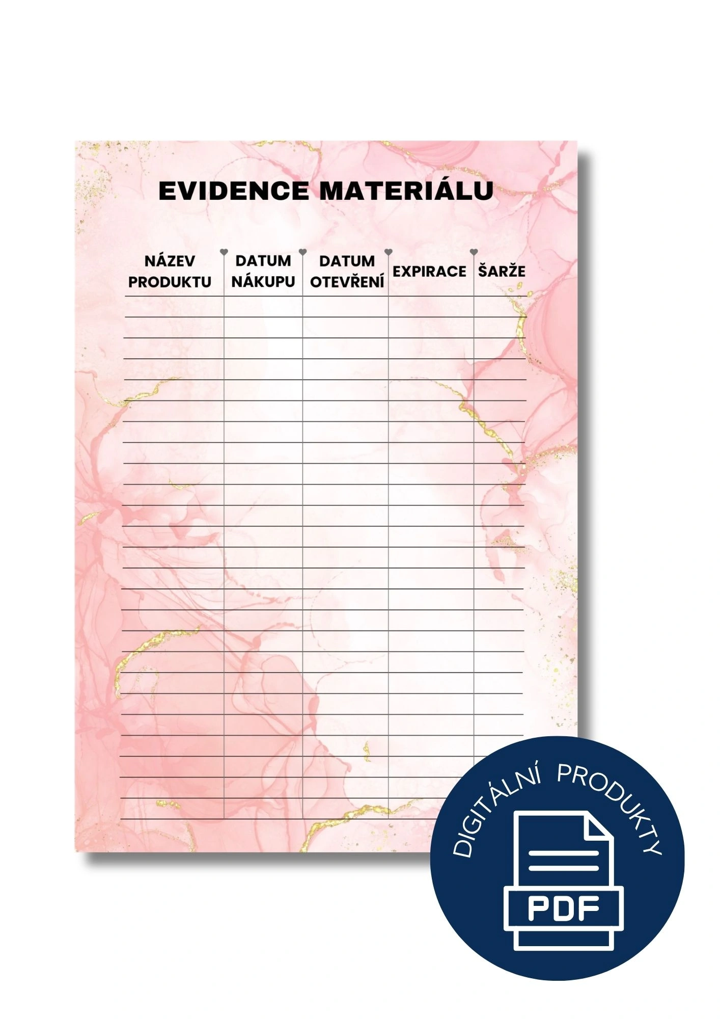 Pořádek v materiálu pro tvořivé - evidence materiálu sedmička
