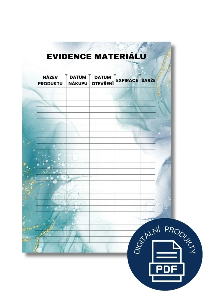 Pořádek v materiálu pro tvořivé - evidence materiálu devítka